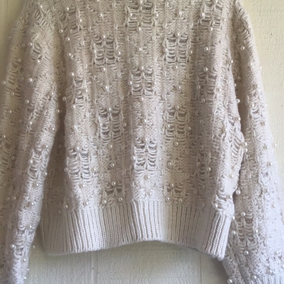 Zara pearl knit textured pullover sweater - Picture 13 of 16